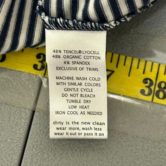 Toad & Co Womens Rosemarie Striped Dress Size S Sustainable Organic Cotton Vneck - Picture 7 of 11